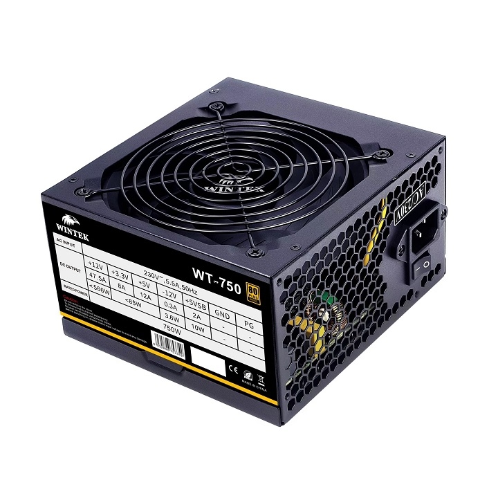 Блок питания Wintech 750W / ATX / 12 см вентилятор