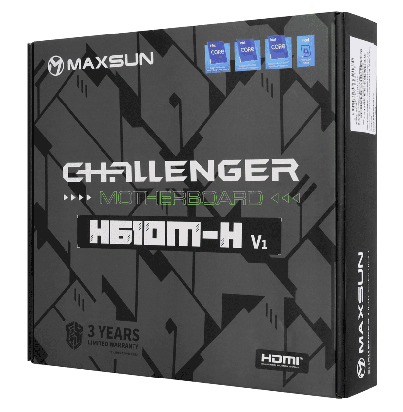 MAXSUN H610M-H v1 Ona Plata | Intel 12/13/14-avlod Core LGA1700 uchun | Yuqori Barqaror va Zamonaviy Kompyuter Asosi